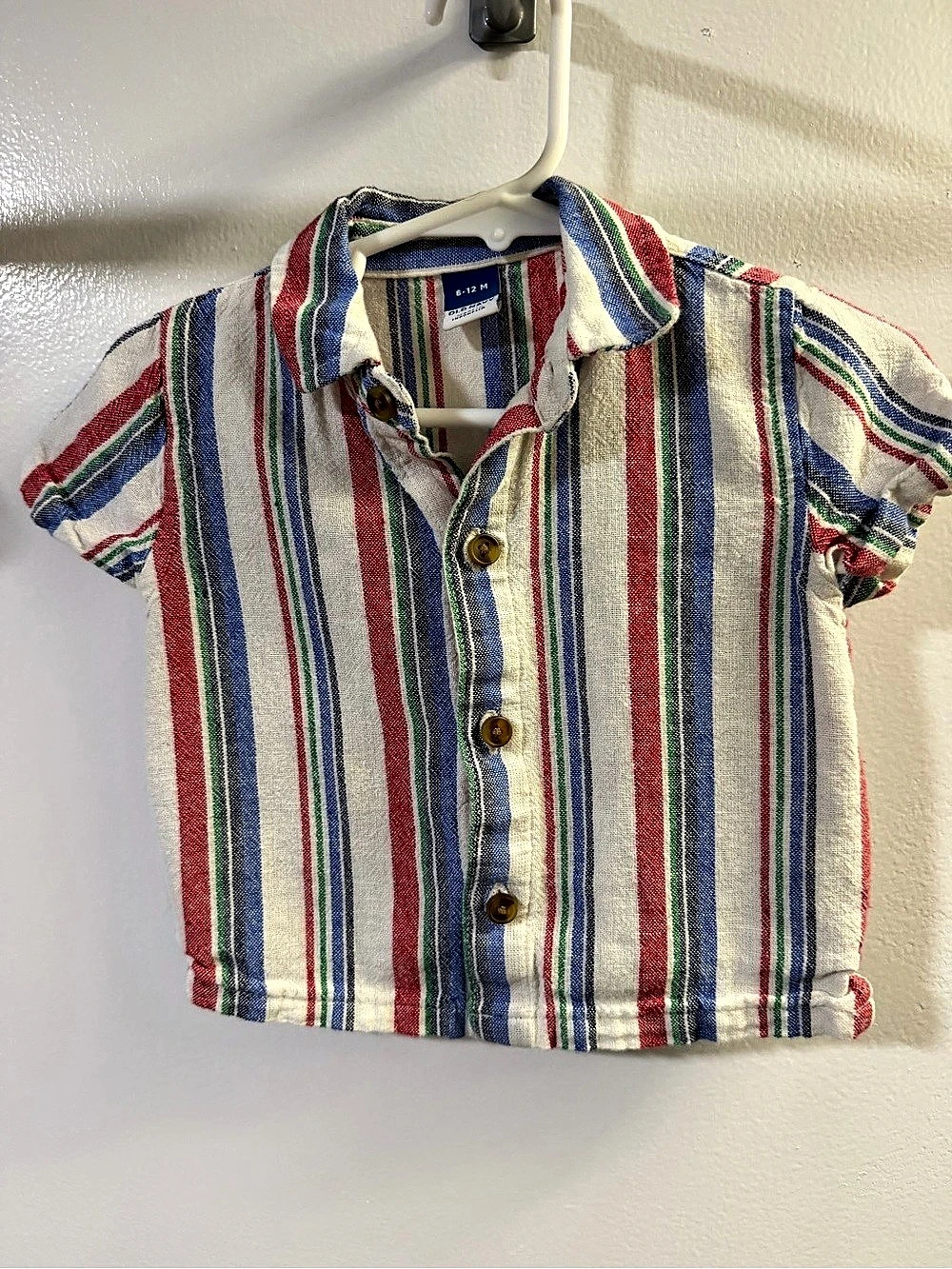 OLD NAVY Boys 6-12M Striped Button-Up Shirt